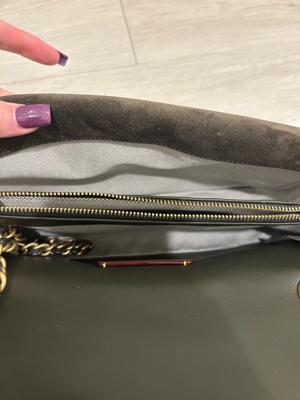 Coach (NWT) Tabby Shoulder Bag 26 With Quilting in Olive - Picture 11 of 17